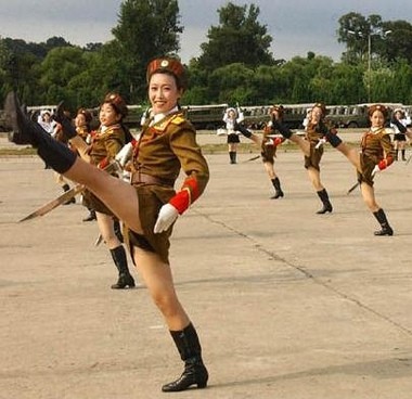 Marching women