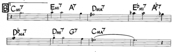 The bridge section of Sonny Rollins' "Airegin," from Sher Music's The New Real Book Vol. 1. 