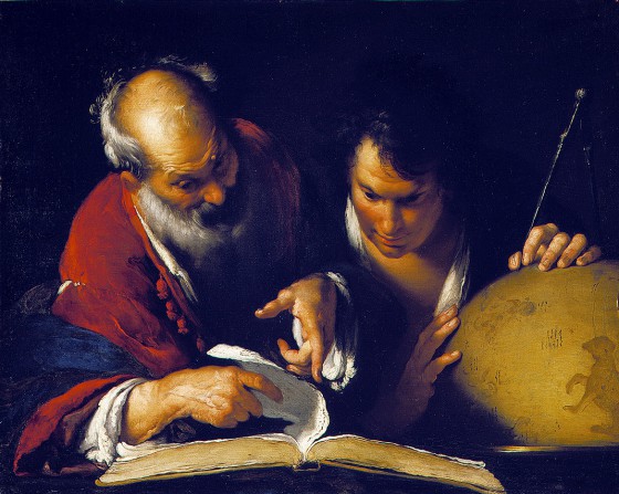 Eratosthenes Teaching in Alexandria the painting