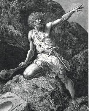 Some artist's depiction of Timon of Athens: I couldn't figure out whose.
